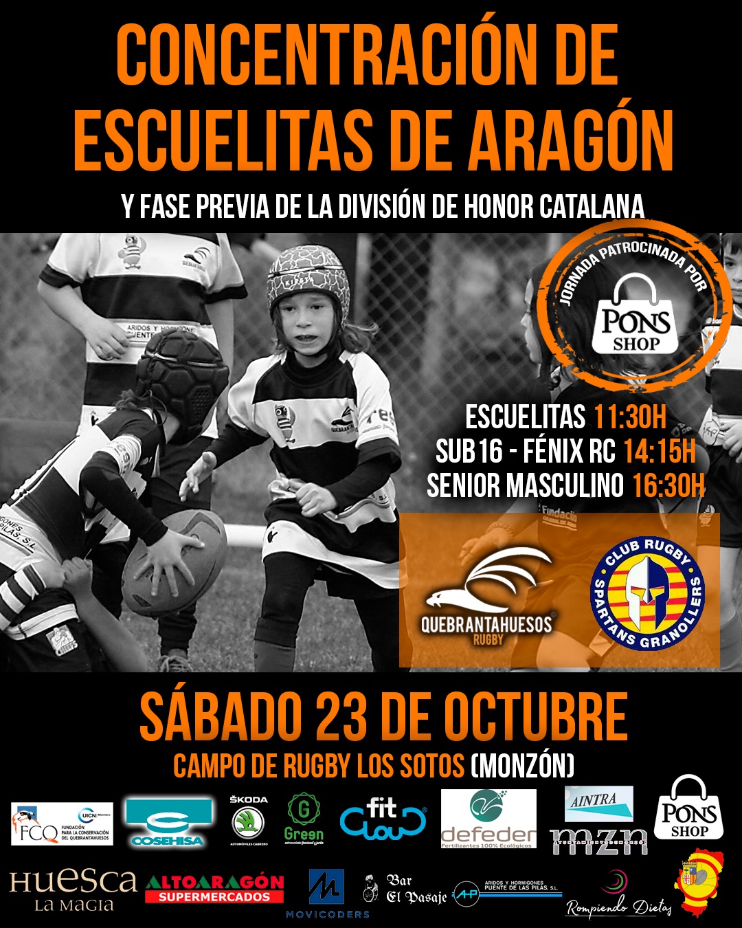 Previa jornada escuelas Rugby Aragón, y QRC vs Spartans